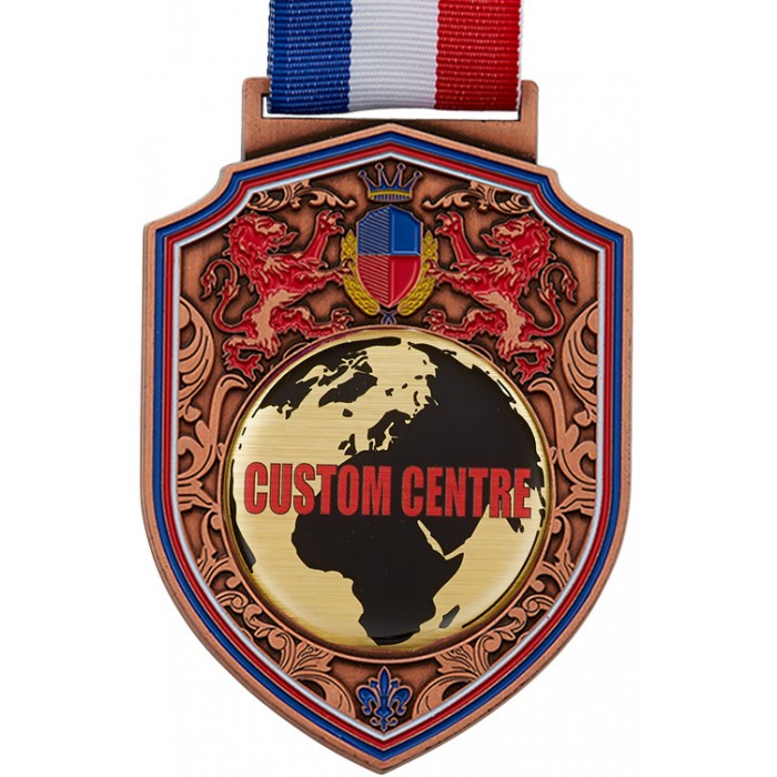 100MM REGAL CUSTOM VINYL DOMED MEDAL (3MM THICK)  **BEAUTIFUL DESIGN**